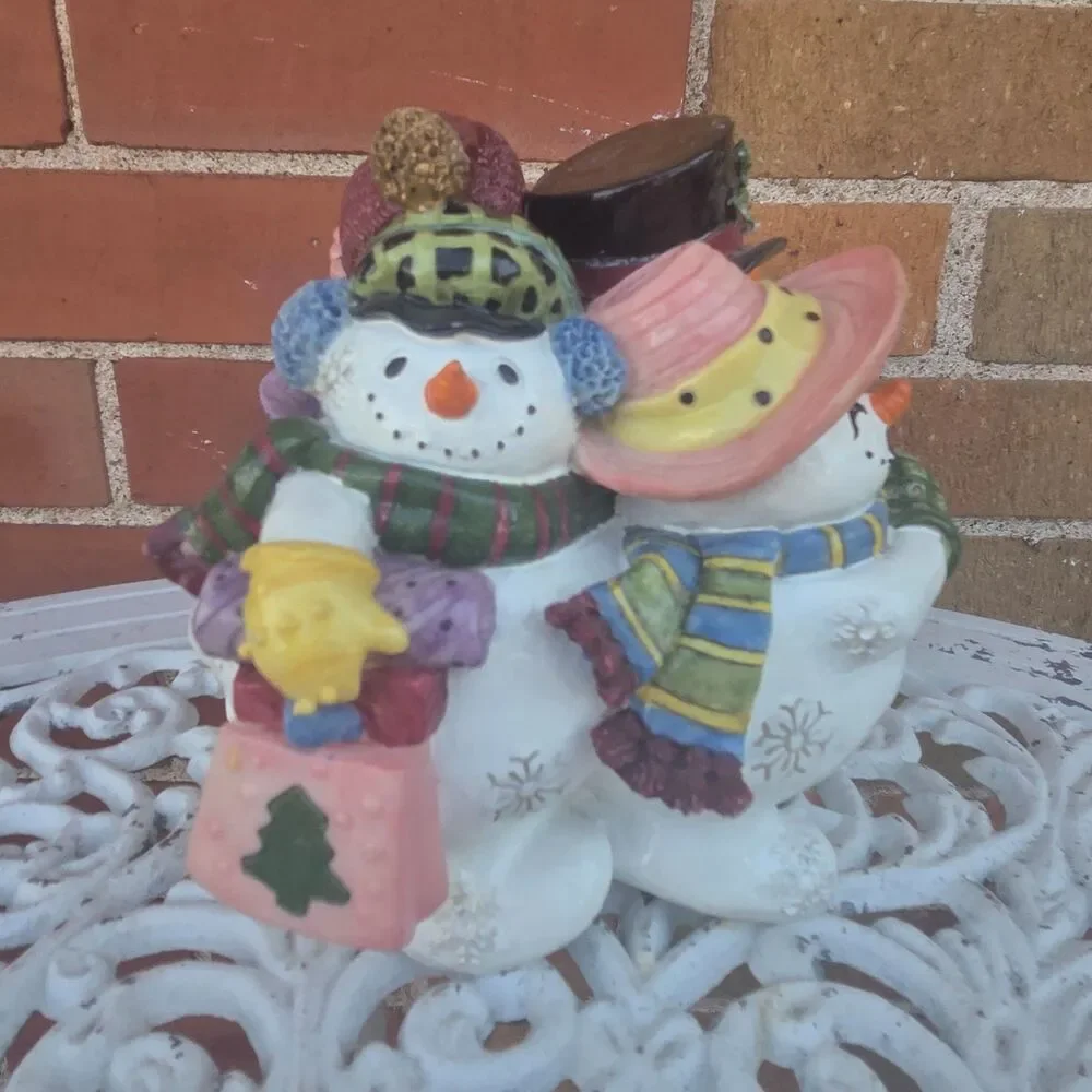 Fitz & Floyd Frosty Folks Musical Snowmen We Wish You Merry Christmas w/ Box